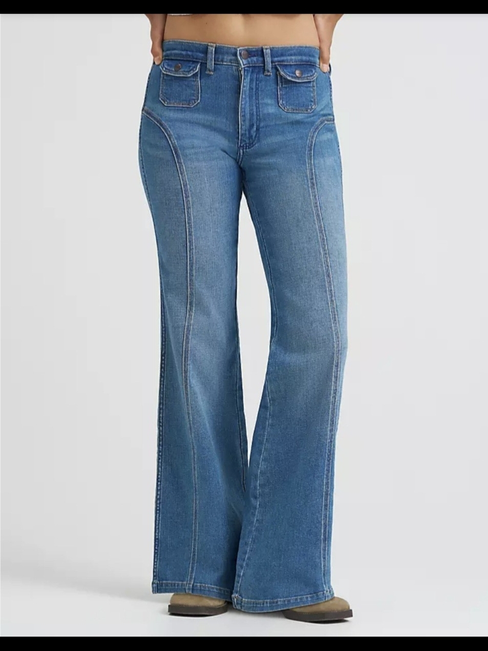 Women's Seamed 70's Flare Jean